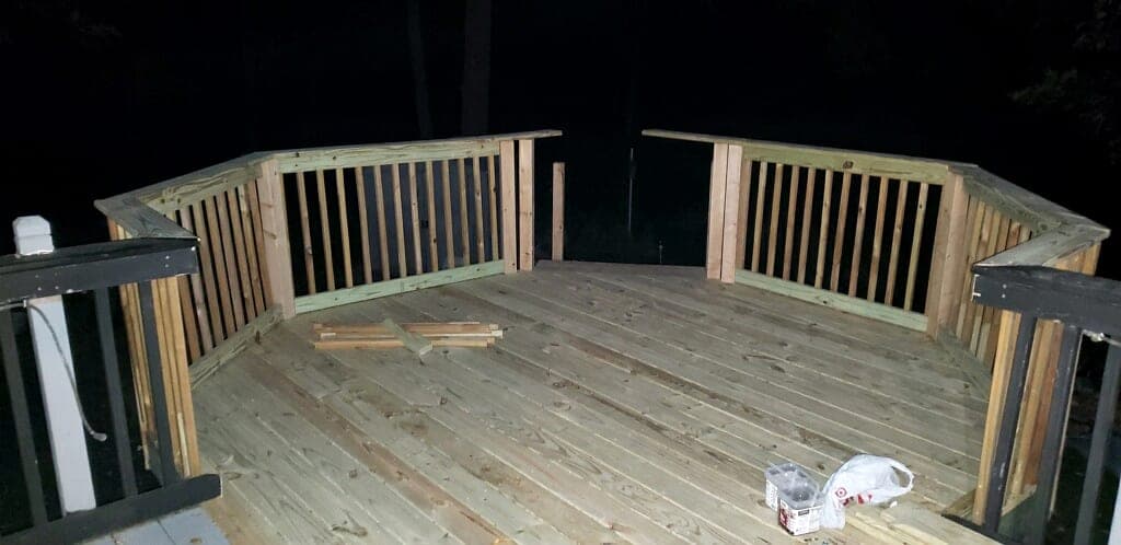 New deck boards and railings
